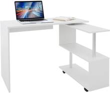 Skrivbord med fyra hjul 150x88x75 cm Vit MDF ML-Design