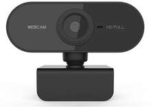 Ultra liten 1080P Full HD-webcam med mikrofon. Svart.