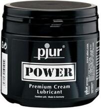 Pjur - Power Premium Cream liukuvoide, 500 ml, vesi- ja silikonipohjainen, paksu, täyteläinen, kondomiturvallinen