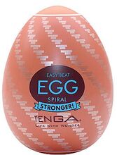 Tenga Egg - Stronger Spiral masturbaattori, kananmunan muotoinen, venyvä, stimuloiva, helppokäyttöinen, valkoinen