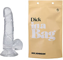 Doc Johnson - Dick in a Bag tekopenis, realistinen, taipuisa, imukupillinen
