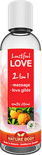 Lustful Love - 2 in 1 hierontaliukaste, 100 ml, aloe vera -pohjainen, yhdyntään, suuseksiin, hierontaan, limakalvoja hoitava