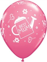 Qualatex Ballonger Best Mum, rosa