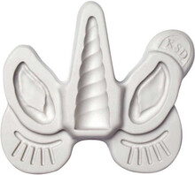 Unicorn Horn, öron, fransar - Liten silikonform