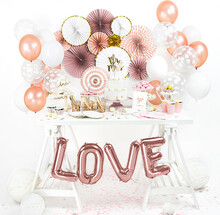 Folieballong Love, roséguld - PartyDeco