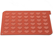 Macaronmatta Hjärta, 30 x 40 cm - Silikomart