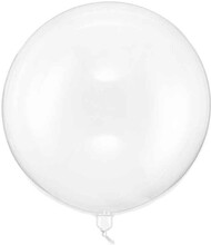 Rund ballong, transparent, 40 cm - PartyDeco