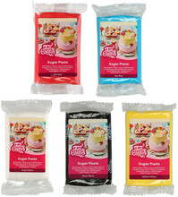 Sockerpasta 5-pack basfärger - FunCakes