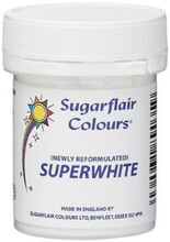 Vit ätbar PulverFärg - Sugarflair