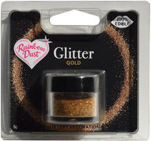 Ätbart glitter i Guld - Rainbow Dust