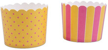 Stabila muffinsformar, gul & rosa