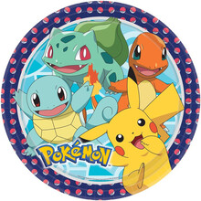Pokemon Papperstallrikar 8-pack, Ø23 cm