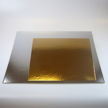 Tårtbricka Ø30 cm guld och silver, kvadratisk, 3-pack