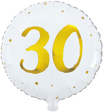 Rund folieballong 30 år