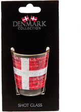 Dansk flagga - shotglas