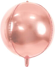 Folieballong Rund, roséguld - PartyDeco