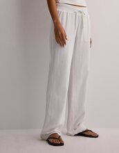 Nelly - Vit - Low Waist Linen Pants