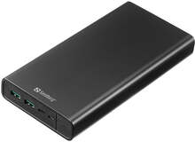 Sandberg Powerbank USB-C 100W (PD) & 2 x USB-A - 38.400 mAh - Sort