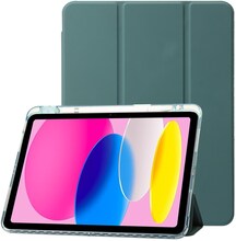 EIDERWOOD iPad 10.9" (2022) Tri-Fold Kunst Læder Cover m. Apple Pencil Holder - Grøn