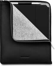 Woolnut iPad Pro 12.9" ( 2022 / 2021 / 2020 / 2018) / iPad Pro 13" (2024) Leather Folio Sleeve - Sort