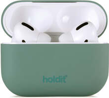 Holdit Silikone Cover Til AirPods Pro - Moss Green
