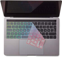 Philbert MacBook Pro Touch Bar 13" / 15" Keyboard Cover m. Dansk Tastatur - Transparent / Rainbow