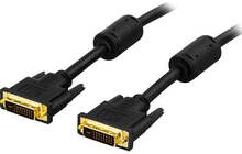 DELTACO DVI monitorkabel Dual Link, DVI-D ha - ha 3m