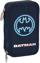 Dubbelt pennfodral Batman Legendary Marinblå 12.5 x 19.5 x 4 cm