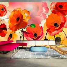 Fototapet XXL - Velvet poppies - Självhäftande 490x280