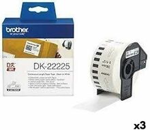 Kontinuerligt Papper till Skrivare Brother DK-22225 Vit 38 mm x 30,48 m Svart/Vit