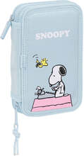 Pennfodral med tillbehör Snoopy Imagine Blå 12.5 x 19.5 x 4 cm