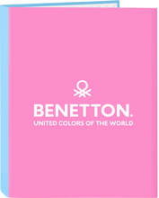 Ringpärm Benetton Spring Rosa Himmelsblå A4 26.5 x 33 x 4 cm