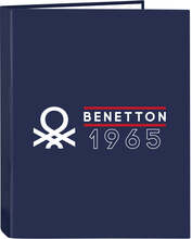Ringpärm Benetton Varsity Marinblå A4 26.5 x 33 x 4 cm