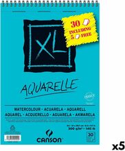 Ritblock Canson AQUARELLE XL 21 x 29,7 cm 5 antal 30 Blad 300 g/m² 210 x 297 mm