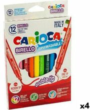 Tuschpennor Carioca Birello 12 Delar Multicolour Dubbel ände