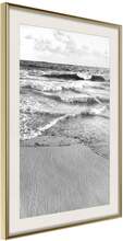 Inramad Poster / Tavla - At the Seaside - 20x30 Guldram med passepartout