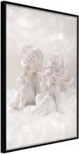 Inramad Poster / Tavla - Cute Angels - 20x30 Svart ram