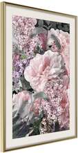 Inramad Poster / Tavla - Floral Life - 20x30 Guldram med passepartout