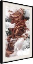 Inramad Poster / Tavla - Heavenly Roses - 20x30 Svart ram med passepartout