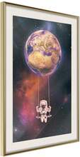 Inramad Poster / Tavla - The Whole World is a Playground - 20x30 Guldram med passepartout