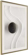 Inramad Poster / Tavla - Zen Garden - 20x30 Guldram med passepartout