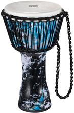 Meinl Percussion Travel Rope Djembe 10'', Galactic Blue Tie Dye, PADJ8-M-F