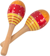 PP World Early Years Wooden Maracas – red/yellow