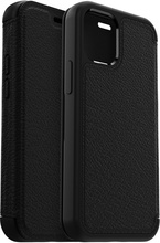 Otterbox - Strada Case wallet hoes - iPhone 12 / iPhone 12 Pro - Zwart + Lunso Tempered Glass