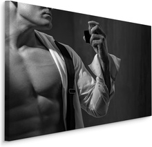 Schilderij - Verzorgde man, zwart-wit, 4 maten, wanddecoratie