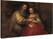 Rembrandt van Rijn - Isaak en Rebekka, bekend als Het Joodse bruidje 120x90cm Rijksmuseum