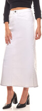 ARIZONA Jeans-Rock angesagter Damen Maxi-Rock mit Used-Effekten Kurzgröße Weiß