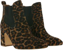 KURT GEIGER RAYLAN Echtleder-Stiefelette klassische Damen Ankle-Boots mit Animal-Muster Braun