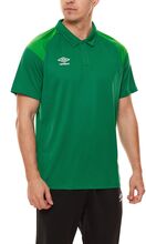umbro Poly Polo Herren Sport-Shirt Polohemd mit kontrastierender Schulterpartie 65293U-GRA Grün
