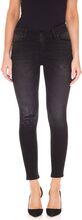 LTB Lonia Damen Super Skinny Jeans Mid Rise Hose im leichten Used-Look 51032 14163 51237 Schwarz